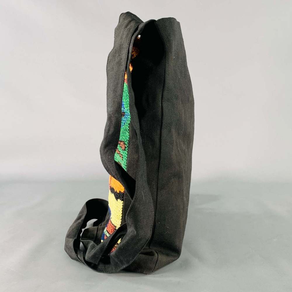 WALTER VAN BEIRENDONCK SS14 Budapest Black Cotton Crossbody Bag - Picture 5 of 10